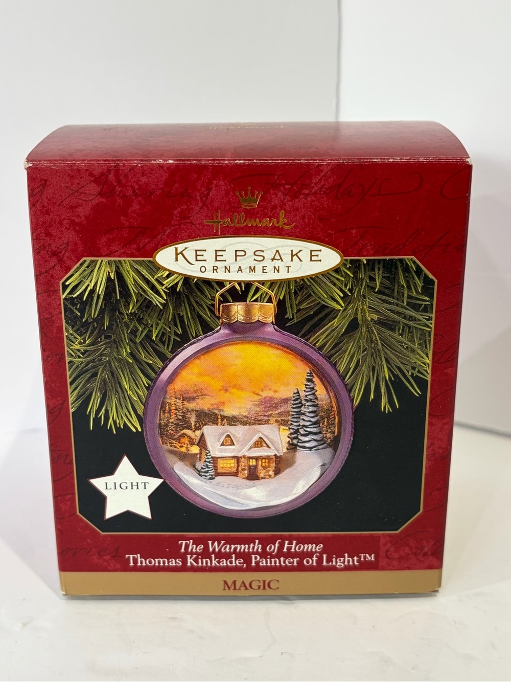 1997 Hallmark Keepsake Thomas Kinkade The Warmth of Home Lighted Ornament